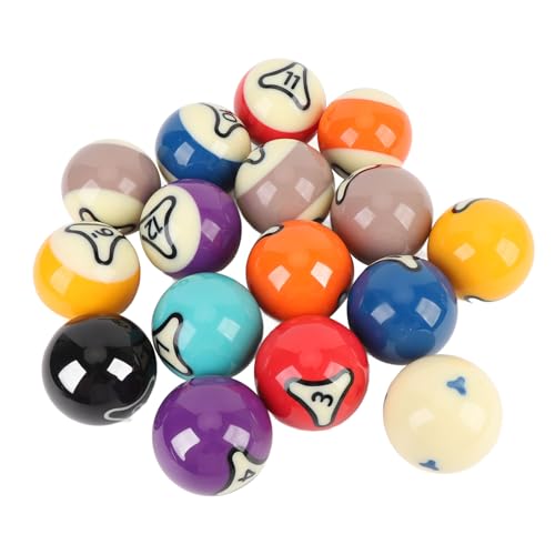 POENVFPO 16Pcs Pool Ball Set,Resin 57.2mm Billiard Pool Ball Set Indoor Table Game Kids Adults Toy Pool Table Accessories