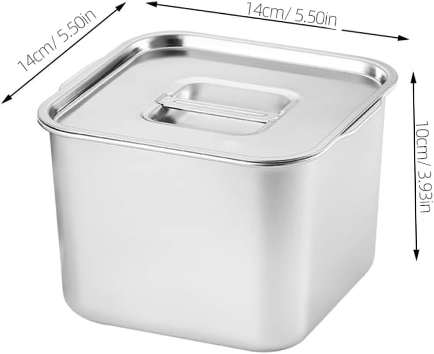 LABRIMP Condiment Pot Spice Jar Lids Stainless Steel Seasoning Holder Airtight Lids for