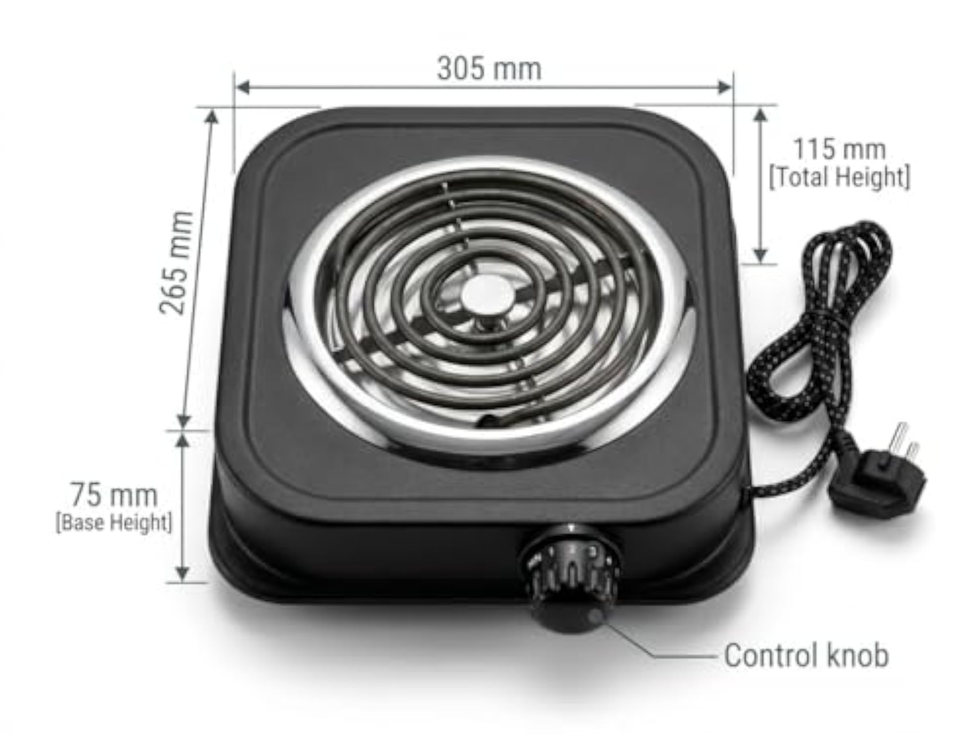 2000W Heavy Duty Iron Hot Plate Single Burner