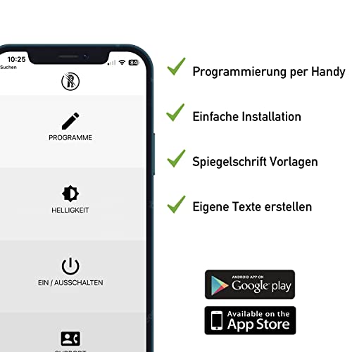LED Frontwarnsystem | Einsatzschild | Multicolor WiFi - Android und iOS App - Handygesteuert - Dachaufsetzer-Ersatz - LED Einsatzschild zum selbst programmieren