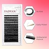 Eyelash Extensions Individual Lashes 0.15 C curl 7-15mm Mix Classic Lash Extensions FADVAN Single Volume Fan Eyelashes Professional Matte Black Semi Permanent Soft Natural for Salon (Mix 7-15) - Image 3