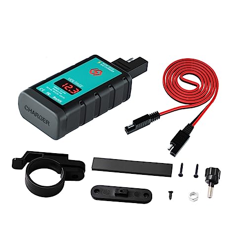 CHILDWEET 1Set Durable Motorcycle Charging Adapter with SAE Plug and Voltmeter Fast Charge Charger for Motorcycles Atvs Boats Improved Efficiency and Safety