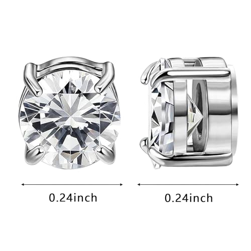 NEWITIN Magnetic Stud Earrings for Men Clip on Earring Stainless Steel Magnet Earring Unisex Non Piercing CZ Hoop Cross Diamond Magnetic Earrings for Men Women2
