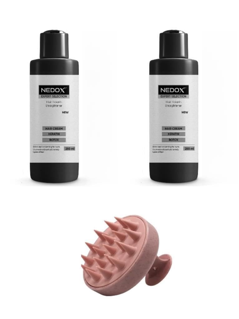NEDOX 2 Adet Saç Düzleştirici,şekillendirici Keratin Botoks Krem 250 ml+Saç Masaj Tarağı+Saç Masaj Tarağı