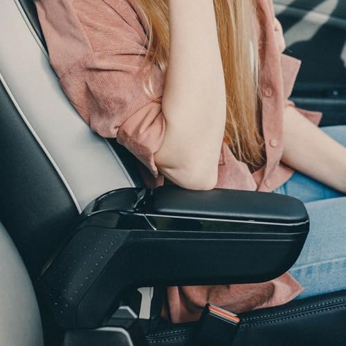 Rati Armster 2 Armrest Compatibile Con Mazda 2 Rhd 2007-2014 Pelle Artificiale Nera - 6
