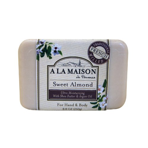 A La Maison Solid Bar Soap, Sweet Almond, 8.8 Ounce (Pack of 2)