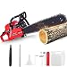 wowspeed 2400W Petrol Chainsaw, 2 Stroke Chainsaw Cordless, 52cc Powerful Gasoline Chainsaws for Forest Cutting Trees, Wood, 20" Metal Saw Blade & Chain with 550ml Fuel Tank