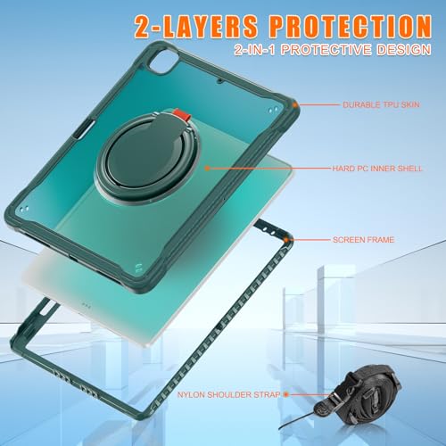 Protection iPad Pro 12.9 antichoc transparente avec support 360 et porte-crayon - 2