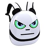 Eujgoov Mochila LED para Motocicleta Com Olhos Hipnotizantes, Tela de Design, Controle por Aplicativo, à Prova D'água, Bolsa Dura, Ciclismo, Viagem