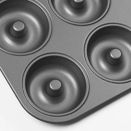 Foto von Old Tjikko Doughnuts Baking Mould, 12 Cavities Donutblech Mould,Bonut form Baking Tray with Non-Stick Coating (black)