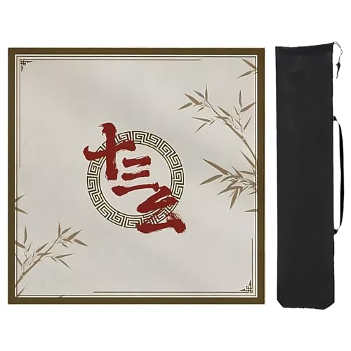 Tapete de Mahjong con Bolsa de Almacenaje 80 cm Gris miniatura 1