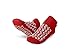 Medline Double-Tread Patient Slippers, Terry Inside, Comfortable Footwear, Red, Size Small, Pack of 48