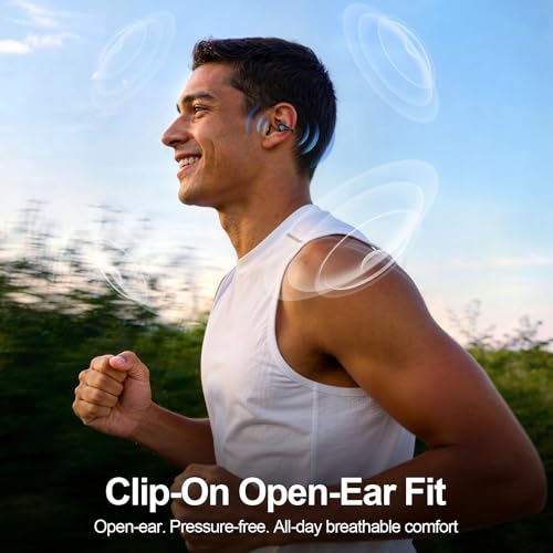 Casque sport conduction osseuse Bluetooth 6.0 son stéréo charge rapide - 2