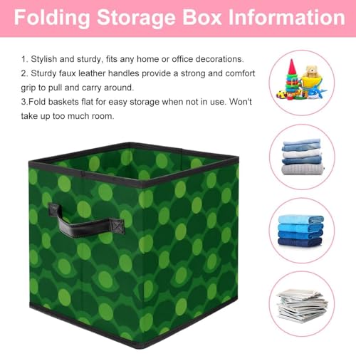 Boîte de rangement pliable bac de rangement cube durable organisation maison vert - 4