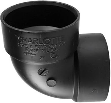 Genova Products 80720 ABS-DWV 90-Degree Vent Elbow, 2"
