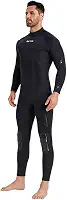 ZCCO Roupa de mergulho de neoprene de 3 mm, roupa de mergulho de corpo inteiro, manga comprida, zíper nas costas, roupa térmica para esportes aquáticos, caiaque, surf, snorkeling, mergulho, natação