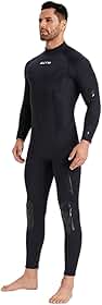 ZCCO Roupa de mergulho de neoprene de 3 mm, roupa de mergulho de corpo inteiro, manga comprida, zíper nas costas, roupa térmica para esportes aquáticos, caiaque, surf, snorkeling, mergulho, natação