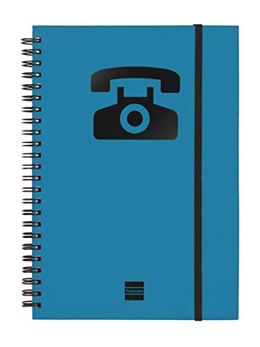 Finocam – Répertoire téléphonique à double spirale fermé par un élastique | 48 pages |...