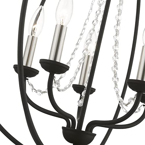 Livex Lighting 40915-04 Arabella Chandelier, Brushed Nickel by Livex - Used condition - Image 8