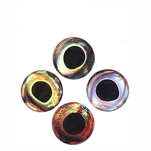 RAH 3D Epoxy Eyes (60 Pack) for Fishing, Fly Tying, Fishing Lures, Crafts - Available in Multiple Colors & Sizes - Lifelike 3D Fish Eyes!