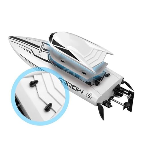 Ssccgym 25 Inch UDI005 Large Remote Control Boat for Adults Boys Experts RC Brushless Watercraft 50km/h 31mph 3S Battery 4WD Full-Functions RC Sail White
