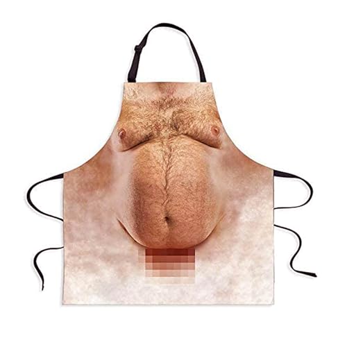 SWNTN Aventais de barriga masculinos engraçados para cozinha criativos aventais de grelhar brincadei