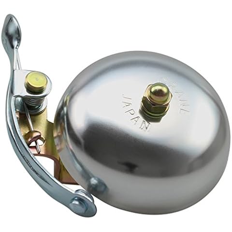 Crane Bell Suzu Aluminium Bicycle Bell With Steel Band Mount - Silver, 5.5 Cm Cover
