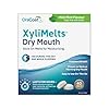 XyliMelts Dry Mouth Relief Discs Mild Mint (40 Count) – Xylitol Oral Adhering Tablets for Nighttime or Day Use, Long-Lasting Dry Mouth Relief & Saliva Support