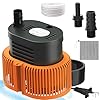 Pool Cover Pump above Ground - Submersible Water Sump Pump Swimming Water Removal Pumps, with Drainage Hose & 25 Feet Extra Long Power Cord, 850 GPH inGround, 3 Adapters