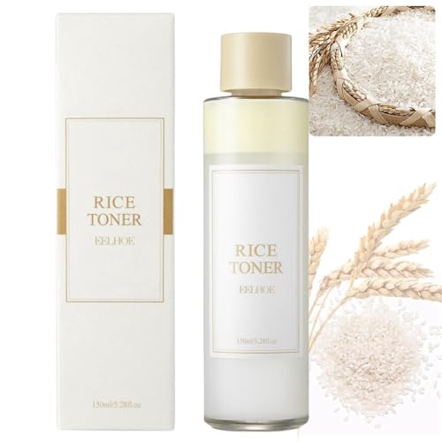 Rice Water Toner, 150ml Natural Moisturizer Glow Essence, Hydrating & Moisturizing Rice Extract for Deep Face Hydration