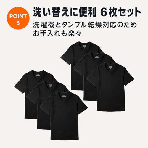 Amazon Essentials マルチパック インナーシャツ 高通気性 Vネック コットン メンズ の商品画像 4