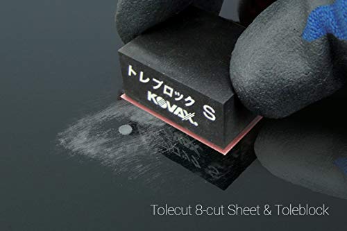 Tolecut Psa 8-Cut Block Sanding Sheets Job-Pak, Assorted Pink-Green-Black, U191-1521A, 3 Sheets + 1 Toleblock #TOP2