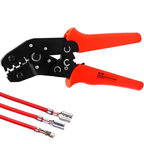 Twidec/Wire Crimping Pliers 0.25-10mm² Ratcheting Wire 28-18AWG Crimping Tools Manual Crimp Fold Tool SN-28B