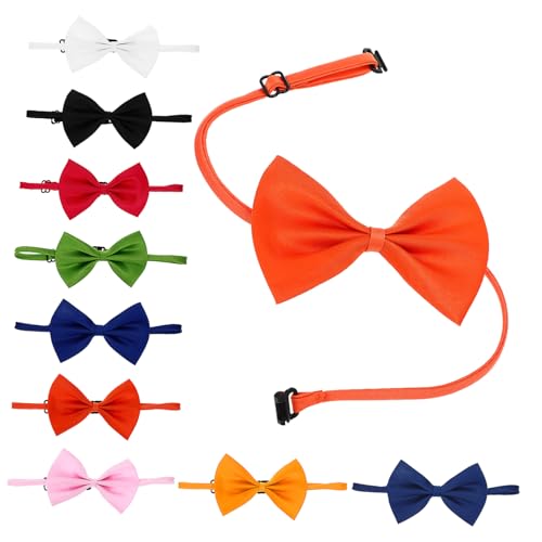 Kisangel 10 Piezas Collar de Lazo para Mascotas Ajustable Vibrantes para Perros y Gatos para Bodas y Cumpleaños