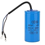 CD60 400uF Motor Start Capacitors with Wire Lead 250V AC 50/60Hz Run Motor Capacitor