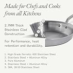 Made In Cookware - 12-Inch Stainless Steel Frying Pan - 5 Ply Stainless Clad - Professional Cookware - Crafted in Italy - Induction Compatible - Image 2