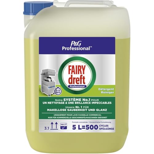 Fairy Limpiador profesional para lavavajillas, 5 l, fórmula profesional para uso en cocinas comerciales