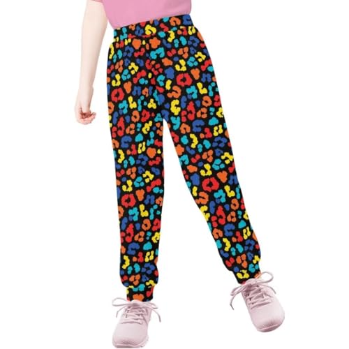 Colorful Kids Casual Sweatpants with Pockets for Age 4-15 Years4