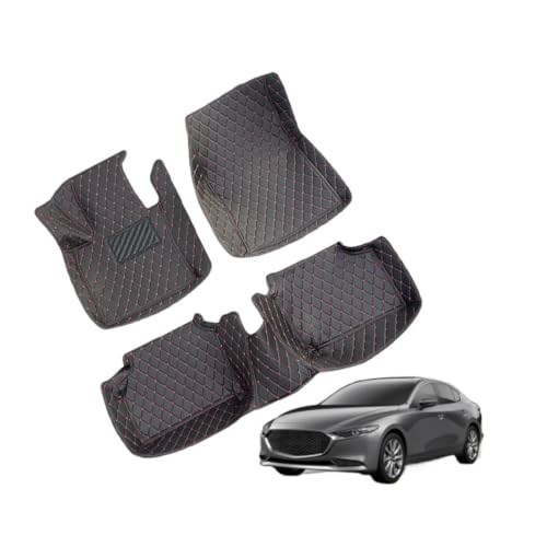 Tapis en cuir pour Mazda 3 Berline une finition haut de gamme noire