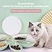 TusaMer Cat Food Bowl, Flower Petal Shaped 6 Grids Pet Feeding Bowl, Non-Slip Reusable Plastic Multi Pet Food Bowls for Small Medium Dog Pets Puppy Kitten, Green PET_Supplies..