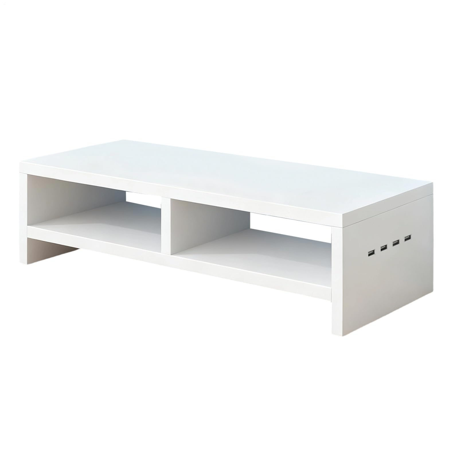 Alzaschermo Computer 2 Con 4 Porte USB Antiscivolo | Organizzatore Ufficio Con Alzaschermi Da Scrivania Per Insegnanti Studenti Stampanti Laptop Cameretta Sala Giochi Cabina