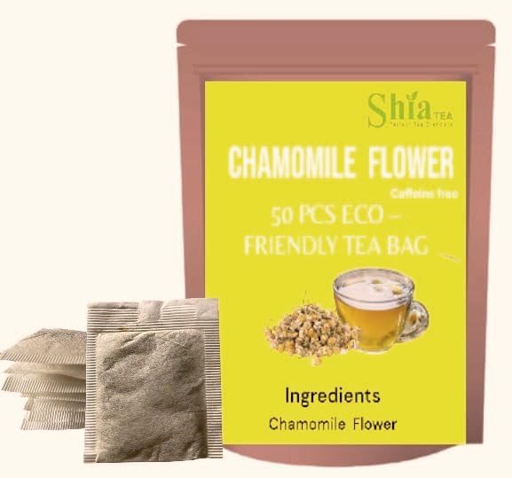 Shia TEA - Perfect Tea Blenders | Shia Chamomile Tea bags I 50 Pcs Eco friendly tea bags (B0CXY36QCM) Amazon Price History, Amazon Price Tracker