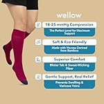 Wellow Premium Socks (Compression Socks - Regular) for Men & Women, Made with Viscose from Bamboo, Knee High, 18-25 mmHg - Image 5