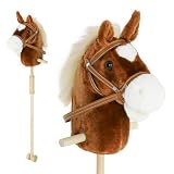 AIYAPLAY Hobby Horse Steckenpferd mit Sound, Griffe f&uuml;r Kinder 24+ Monate