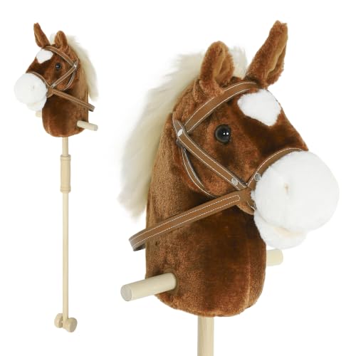 AIYAPLAY Hobby Horse Steckenpferd mit Sound, Griffe für Kinder 24+ Monate