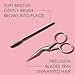 JAPONESQUE Brow Scissors and Spoolie, Stainless Steel Scissors for Brow Grooming and Trimming, Brush Tool for Brow Shaping