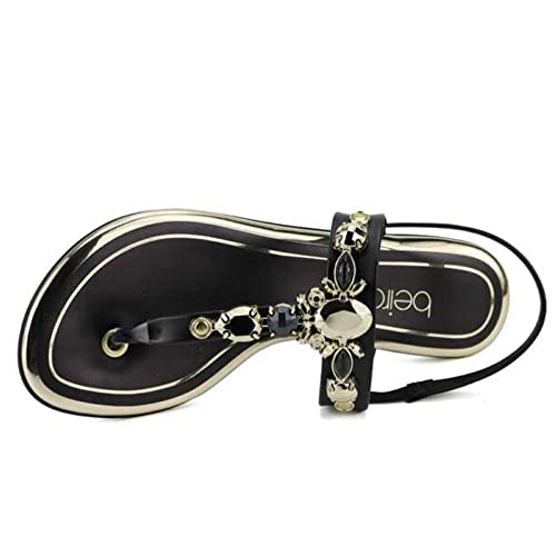 Sandalia Beira Rio 8367.631 Rasteira Salto Baixo Pedra Leve Feminino