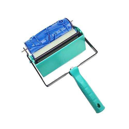 Luqeeg Rouleau à Peinture à Motifs, Rouleau de Texture Artistique Réutilisable à Beaux Motifs, Rouleau en Caoutchouc avec Pochoir pour Mur, Meubles, Tissu, Matériau en Caoutchouc,