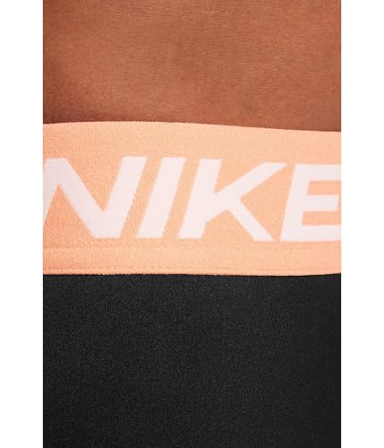 Image of Nike Kids Pro Shorts (Little Kids /Big Kids) Black /Apricot Agate /White X-Small Little Kid