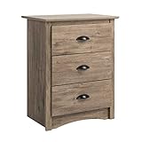 Prepac Salt Spring 3-Drawer Tall Nightstand, Drifted Gray